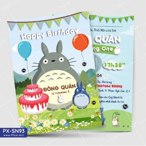 Thiệp thôi nôi – sinh nhật theo yêu cầu Pluxi