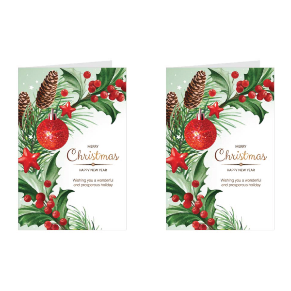 Thiệp giáng sinh noel christmas, thiệp năm mới - combo 2c thiệp Greenwood