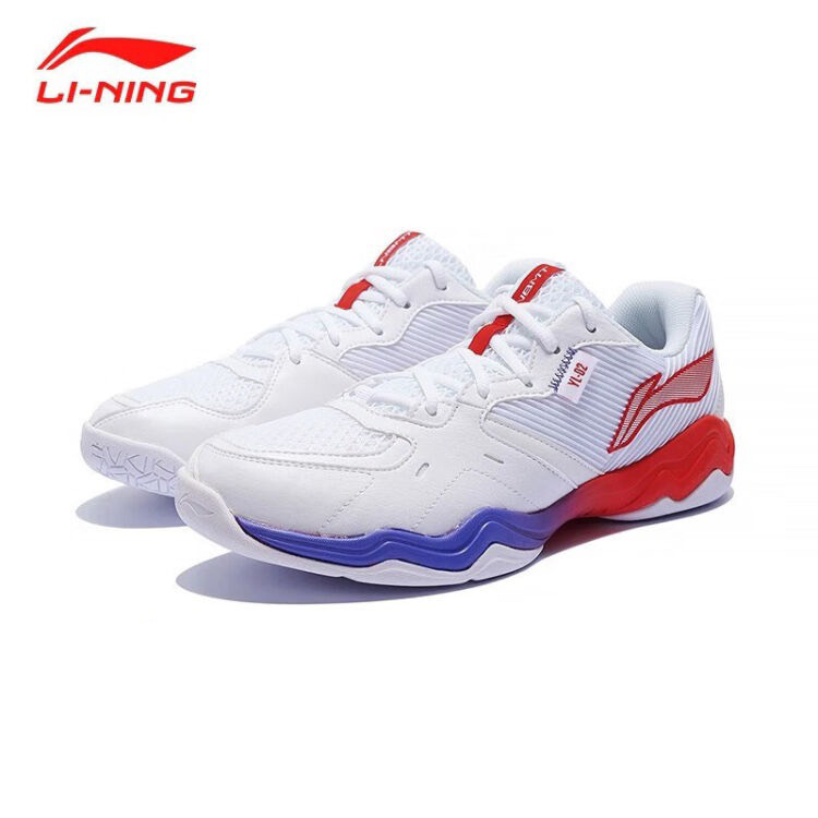 Giày cầu lông Lining nam nữ Soundwave II AYTS016-3 hàng chính hãng mẫu mới màu trắng-tặng tất thể thao bendu