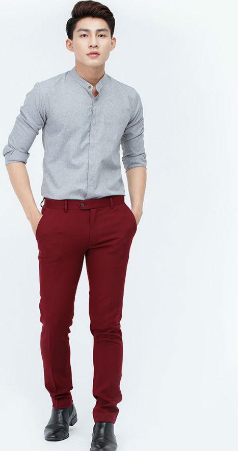 Quần Tây Nam Titishop QTN47 - Đỏ Đô (Size
