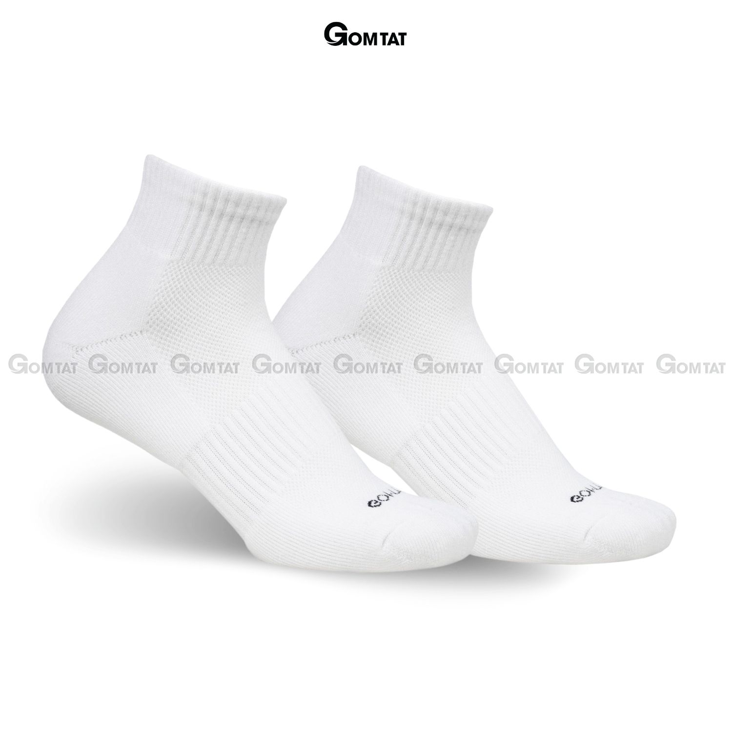 Combo 5 đôi vớ cổ ngắn nam nữ GOMTAT, chất liệu cotton hút ẩm khử mùi, có đệm xù êm chân - NGAN-STA-5009-NGAN-CB5