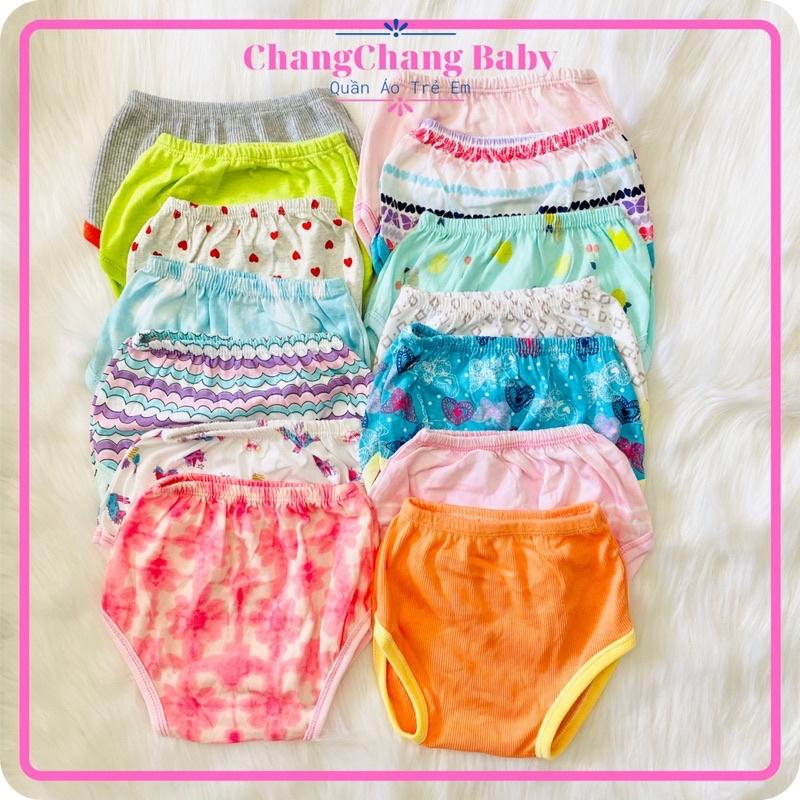 Quần chục sơ sinh, quần chục cho bé gái chất thun cotton từ 4kg đến 10kg, quần chip bé gái ChangChang Baby