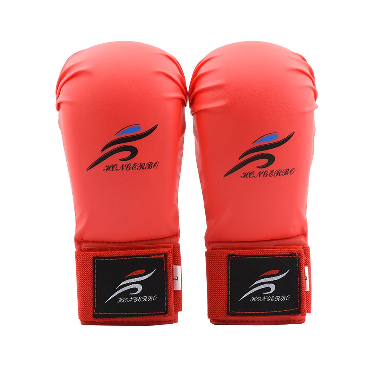 Taekwondo đồng phục karate sparring thiết lập chân tay bảo vệ shin bảo vệ bàn tay găng tay giày tất Color: Blue Gloves Size: S Height 130-150CM