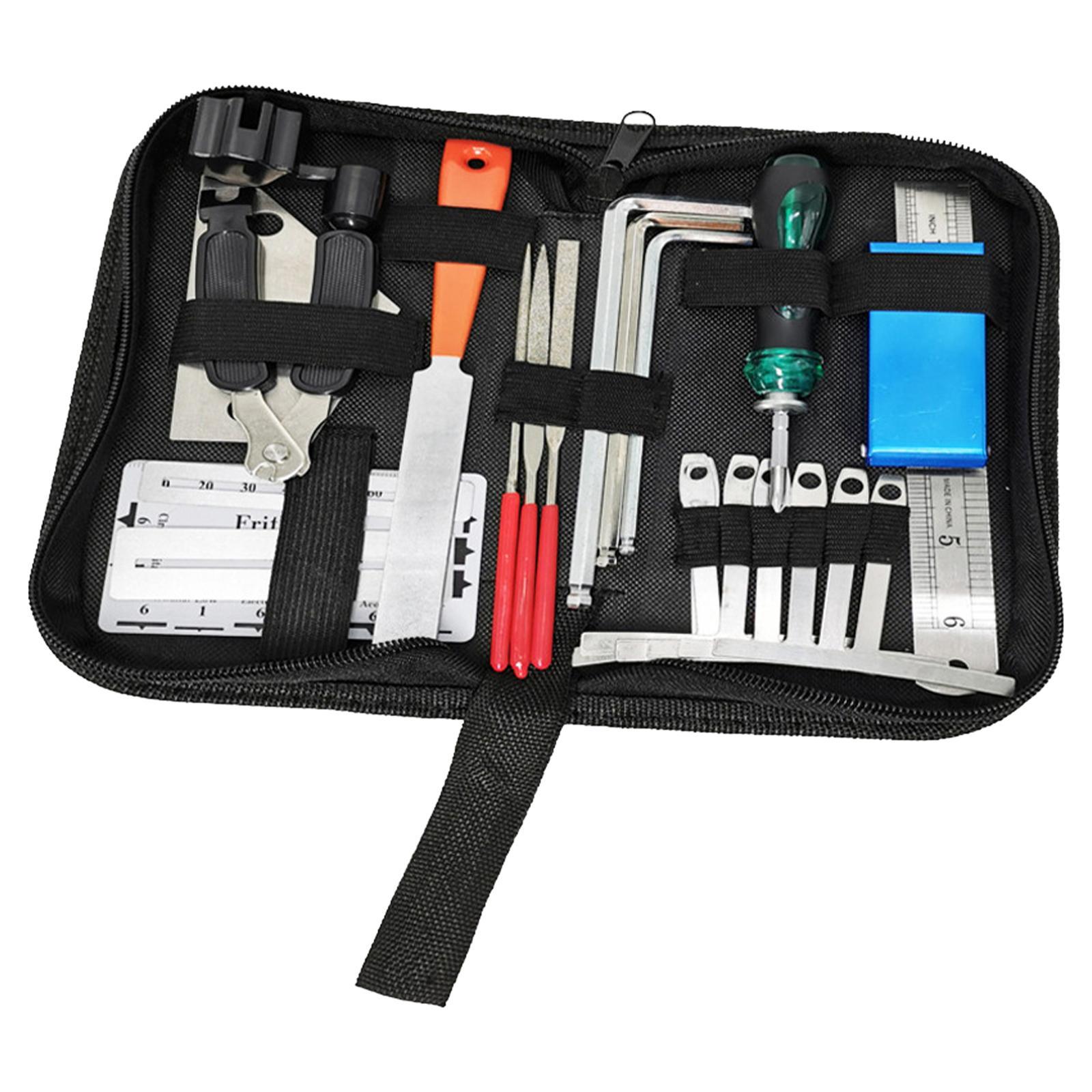 25xGuitar Tool Kit Guitar Maintenance Tool Kit for Acoustic Electric Guitar