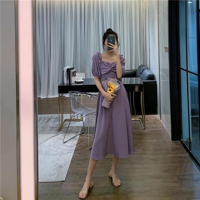 ĐẦM TÍM TRỄ VAI DÁNG DÀI