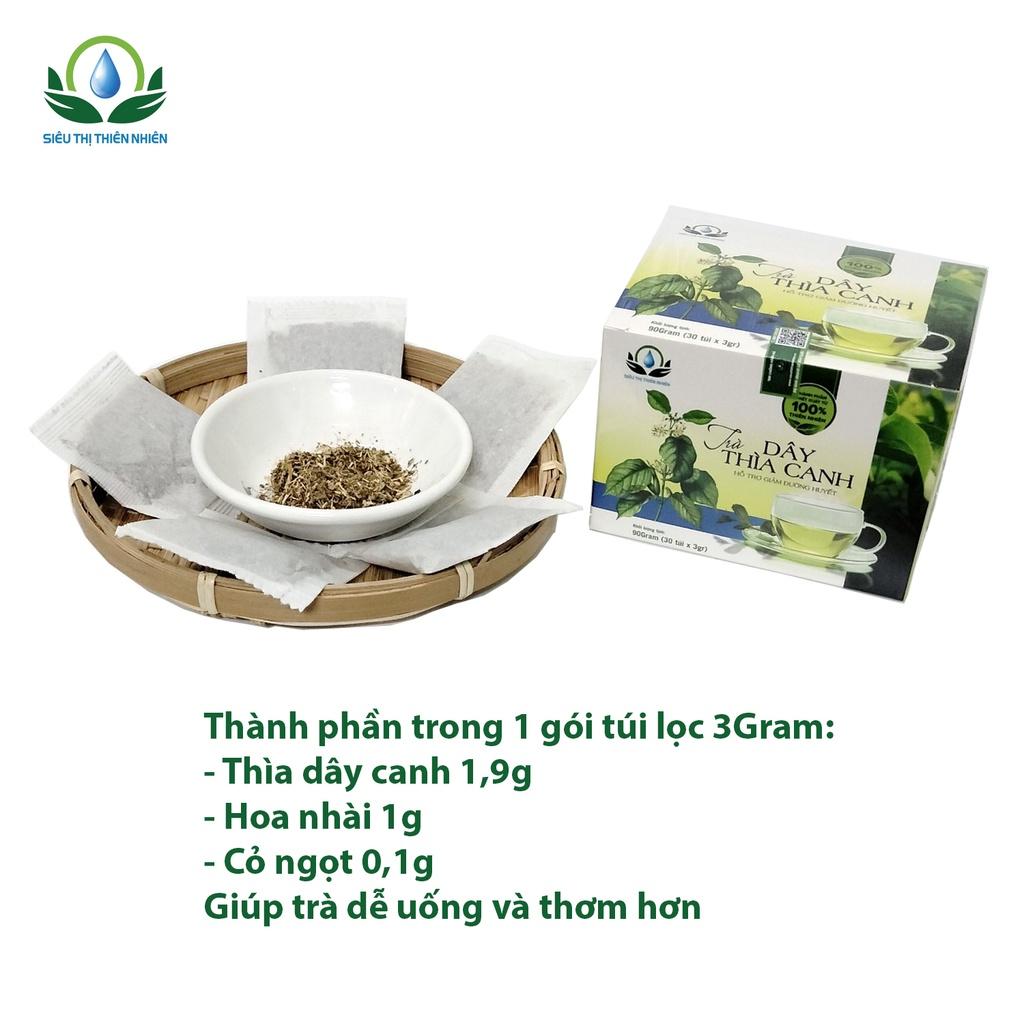 Trà Dây Thìa Canh hộp 30 Túi Lọc x 3Gram tốt cho người tiểu đường của Siêu Thị Thiên Nhiên