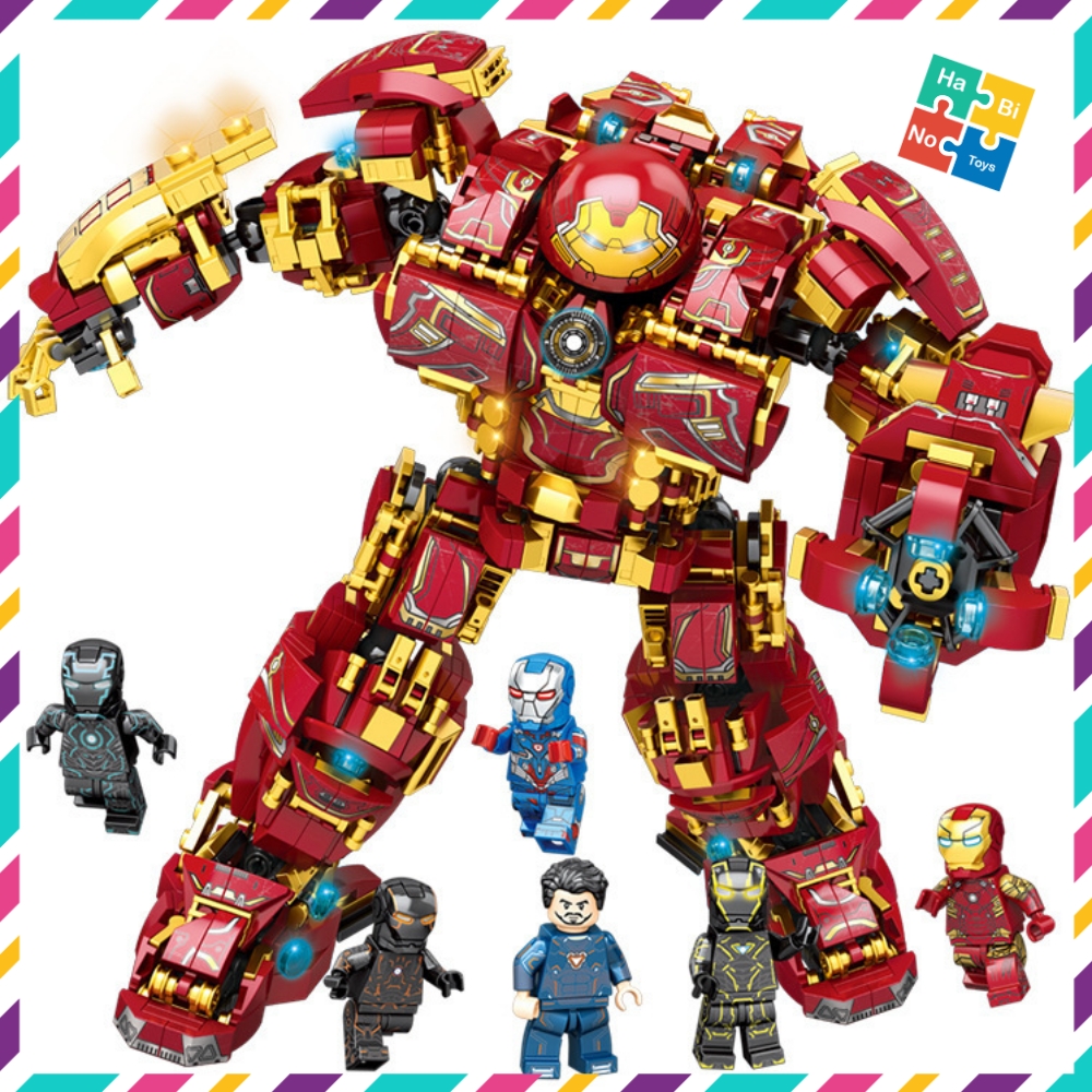 Đồ Chơi Lắp Ráp 1450 Chi Tiết Mô Hình Hulkbuster Robot Người Máy Mech Nhân Vật Phim Marve Siêu Anh Hùng 76026