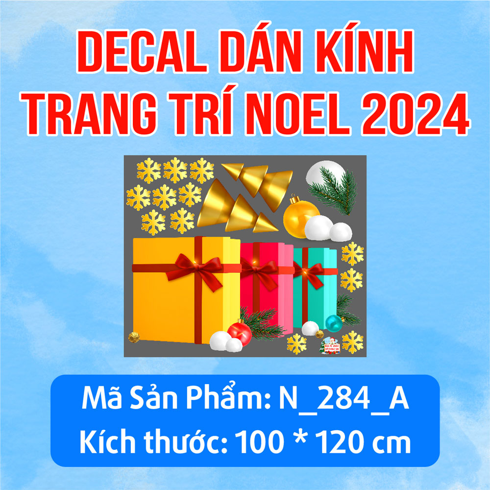 DECAL TRANG TRÍ NOEL 2024 CHO TRUNG TÂM THƯƠNG MẠI