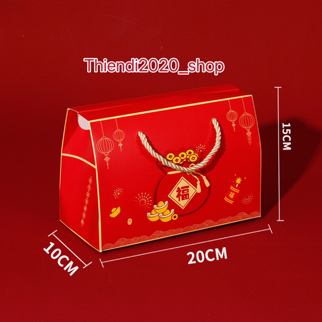 TD79-SET 10 Hộp giấy đựng bánh, quà Tết , SIZE: 20X10X13.5