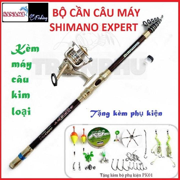 Bộ Cần Câu Máy Shimano Expert Máy Kim Loại Cao Cấp - Sanami Fishing
