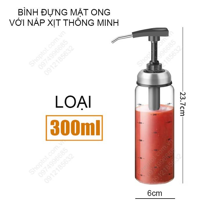 Bình đựng mật ong, nước sốt cà chua, tương ớt đa năng BMO02, nắp xịt tiện dụng