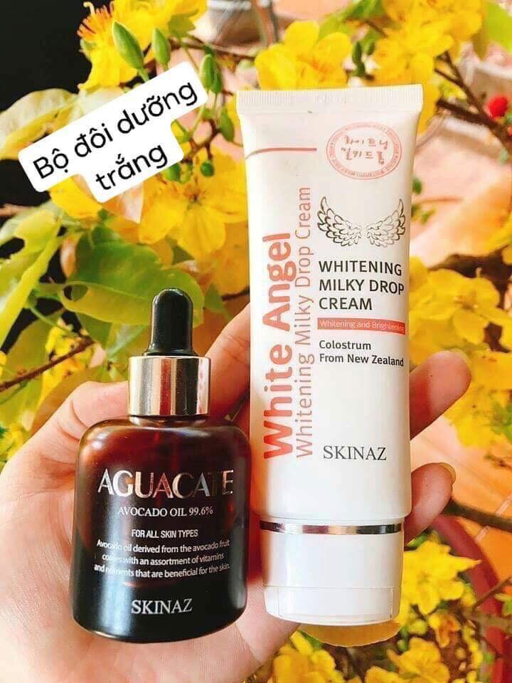 Combo dưỡng trắng da ban ngày của skinaz hàn quốc