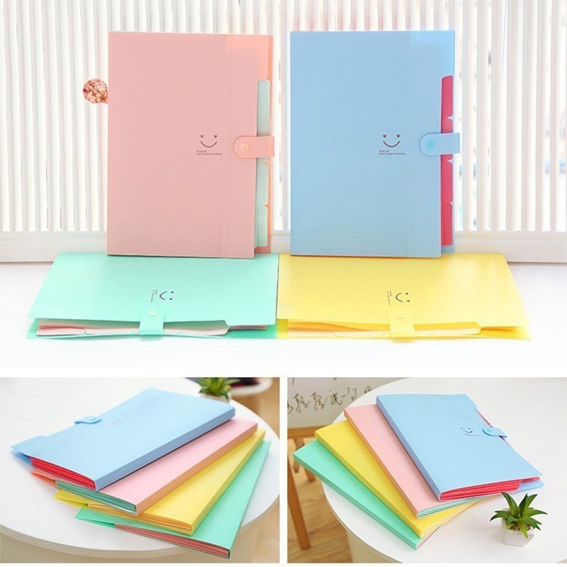 Túi Đựng Giấy A4 - Bìa Đựng Hồ Sơ Hình Mặt Cười Dễ Thương - Chính Hãng (Màu ngẫu nhiên) - Màu ngẫu nhiên
