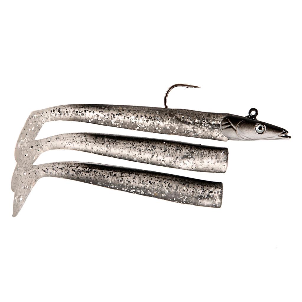 Bait Fishing Lures 22g Jigging Lead Head Jig Fish T Tail Sea Bass Gray