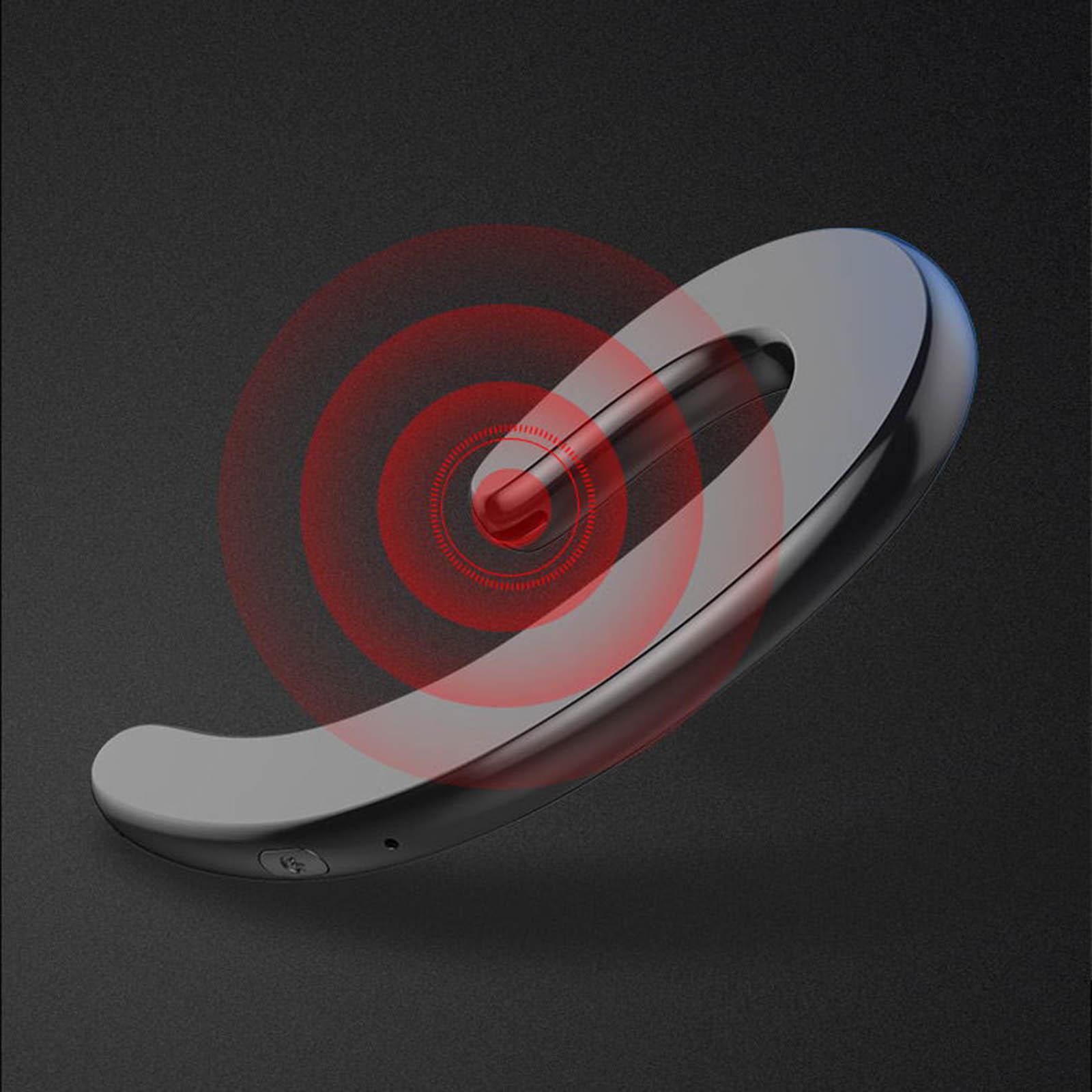 Bluetooth Headset Business Earphone Sport Universal Earbud Black