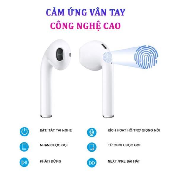 Tai nghe Bluetooth i12 TWS 5.0 tai nghe i12 không dây bản Quốc tế âm thanh chuẩn HIFI dùng cho IOS và Android