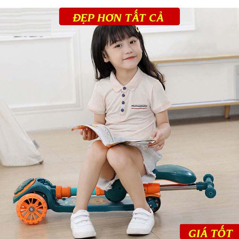 Xe Trượt Scoter Cho Trẻ Từ 3 Tuổi Trở Lên Kiêm Chòi Chân Có Nhạc