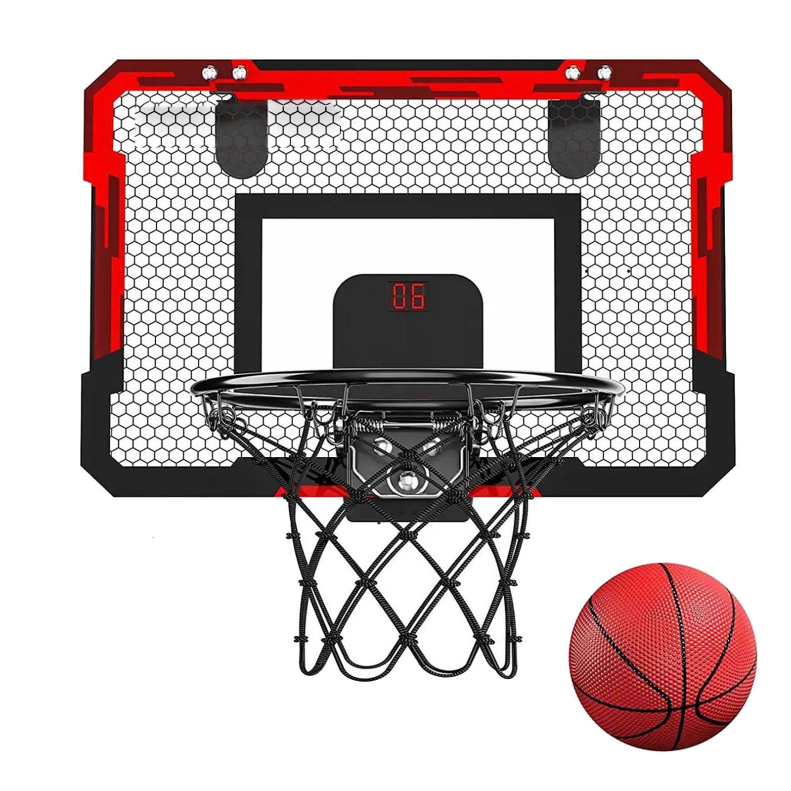 Mini Basketball Hoop Set Wall Mounted Portable Toy Door Game for Kids Adults