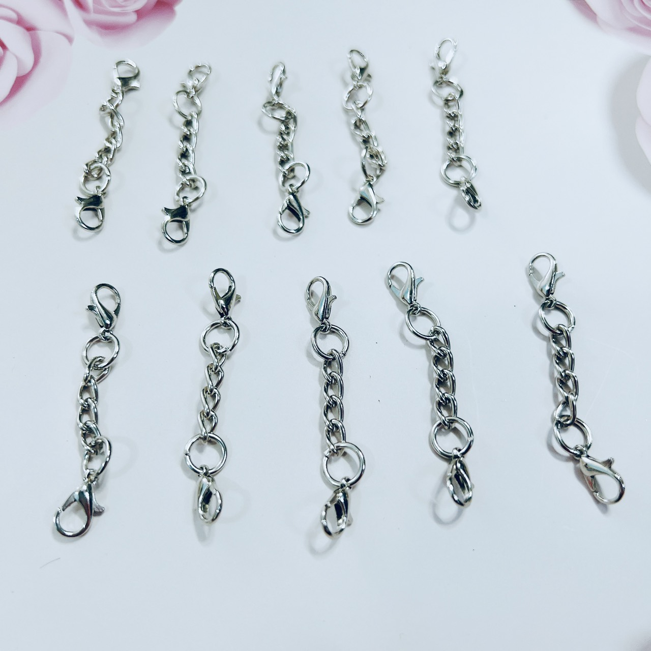 Sỉ 100 khoen móc khoá đẹp handmade, móc khóa tôm 2 đầu siêu tiện lợi