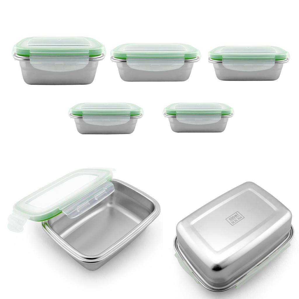 Stainless Steel Food Containers Food Preservation Lunch Box Leakproof 350ml