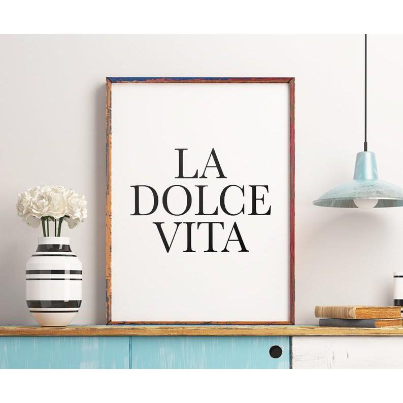 Tranh treo tường | - Typography-La Dolce Vita 142 , tranh canvas giá rẻ