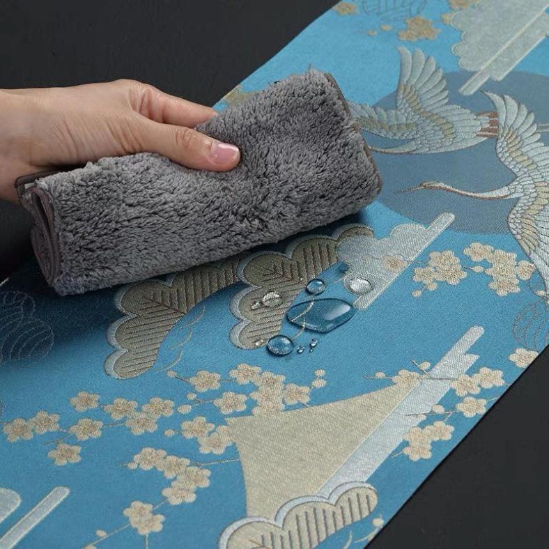 Thảm trải bàn trà vải dệt cao cấp chống thấm chống nhăn
