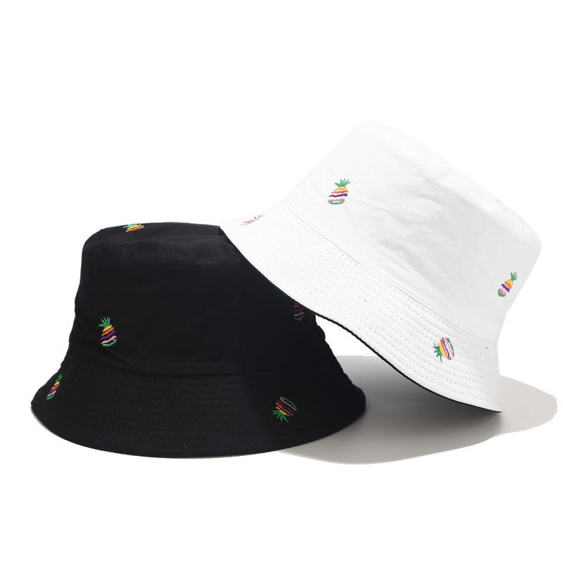 Nón vành thêu hình quả dứa thời trang unisex