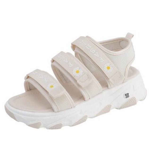 Sandal nữ siêu nhẹ chất cao su non đính bông cúc S203