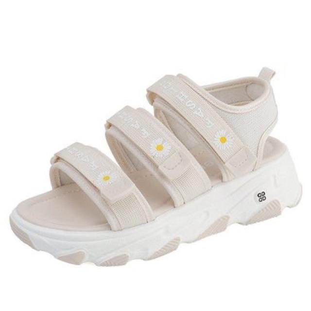 sandal nữ siêu nhẹ chất cao su non đính bông cúc S203