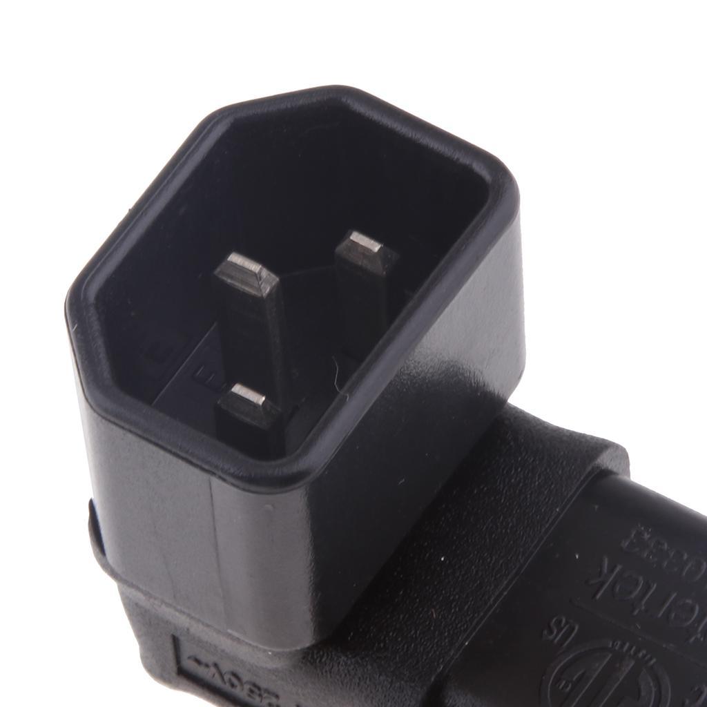 C14 to C13 Connector IEC 320 Male to Female Power Adapter Converters Angled