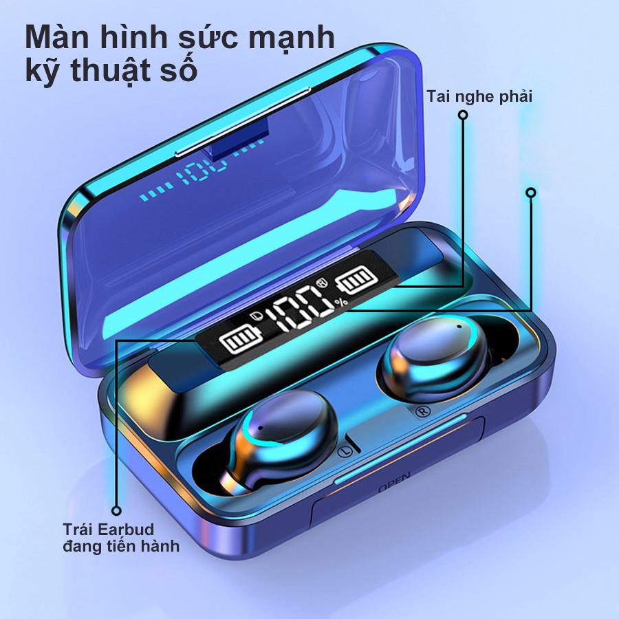 Tai Nghe Bluetooth Goojodoq TWS F9-5 Màn Hình LED Thông Minh Có Micro Không Dây Âm Thanh Nổi Bass Chống Nước