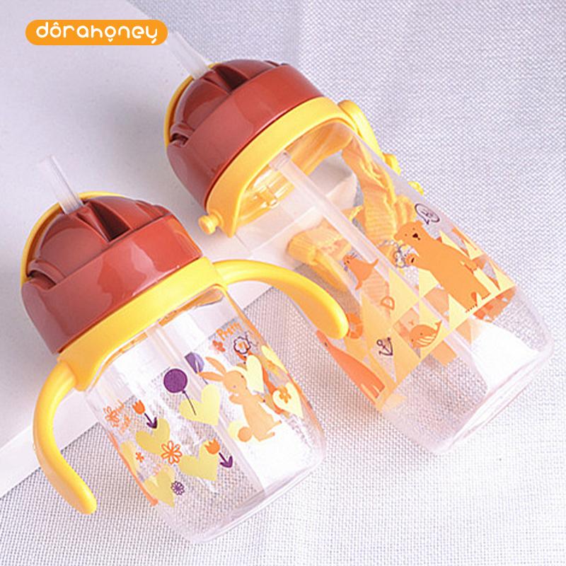 Trẻ Sơ Sinh Học Tập Uống Cho Bé Sippy Cup Con Nước Tay Cầm Chén Ăn Chống Nghẹn Ngào Chống Rò Rỉ Trẻ Em Nước Dễ Thương chai