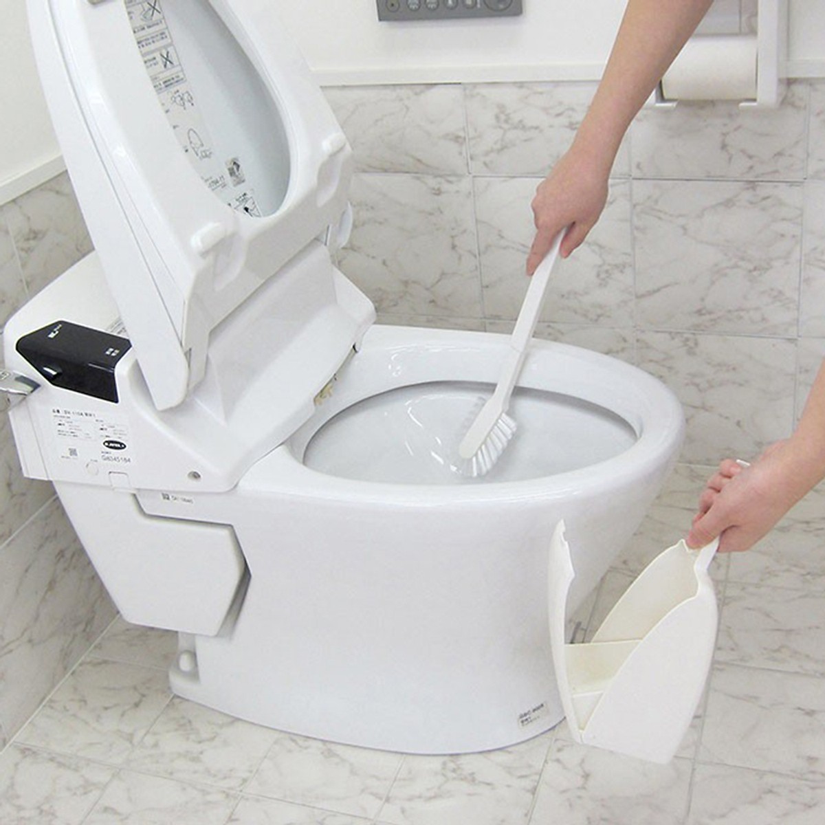 Combo 2 Cây Chổi Cọ Toa-let Bồn Cầu Dáng Tròn Japan