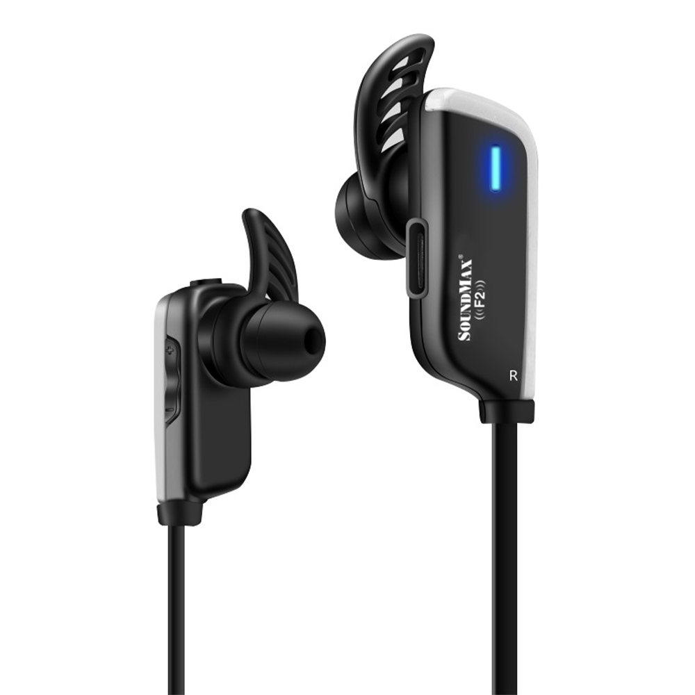 Tai Nghe Thể Thao Bluetooth SoundMax F-2 | Bluetooth In-Ear Headphone For Sport SoundMax F2 | Nhét Tai Nghe Nhạc Earphone - Hàng Chính Hãng