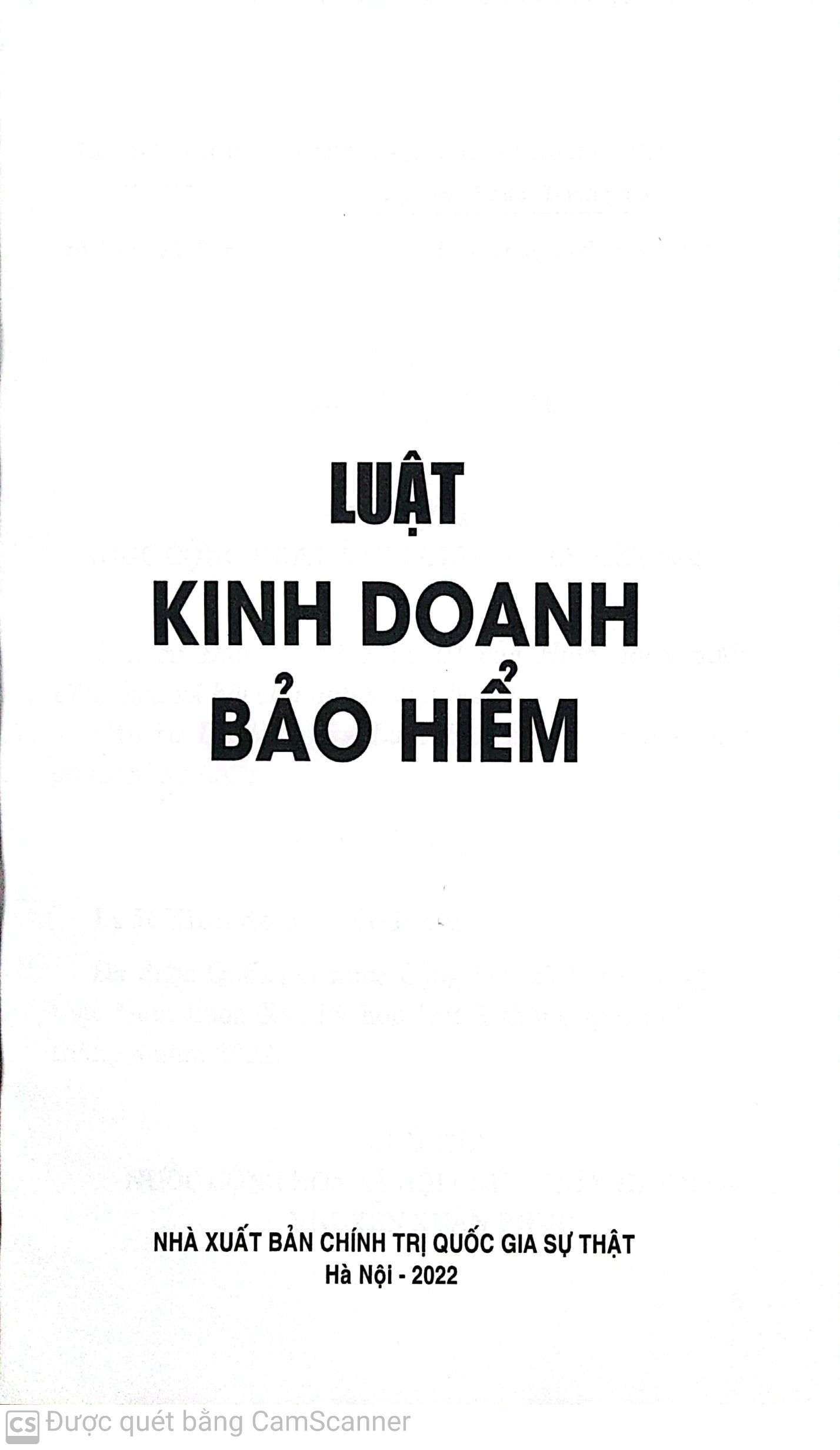 Luật Kinh doanh bảo hiểm