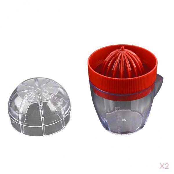 2pcs Juice and Pour Compact Juicer Squeezer Lemon/Lime Citrus Extractor Red