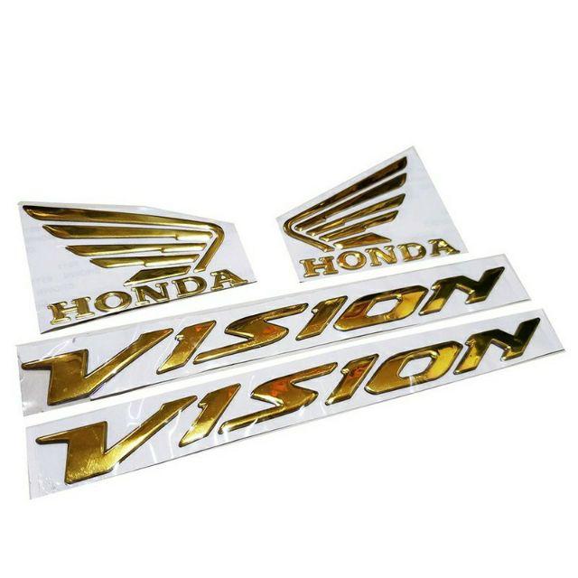 Tem dán, decal chữ nổi vision và logo cánh chim