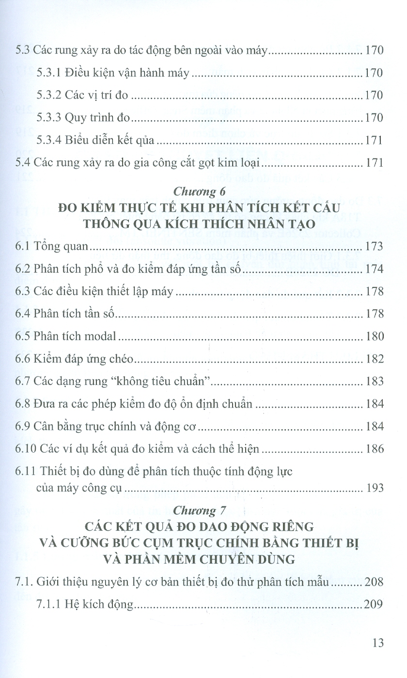 Rung Động Máy, Cụm Trục Chính Máy Công Cụ Và Phương Pháp Đo Kiểm (Sách Chuyên Khảo)