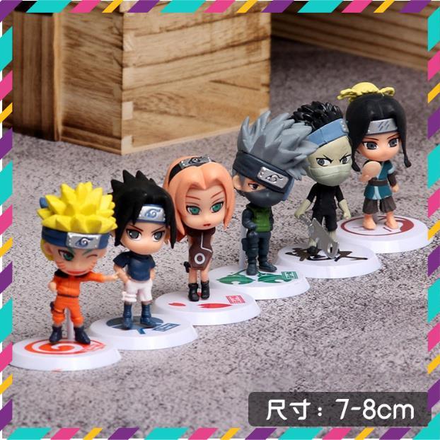 Mô Hình Naruto, Kakashi, Itachi...Bộ 12 Mô Hình ChiBi Siêu Đẹp Dễ Thương - Tượng Figure Naruto