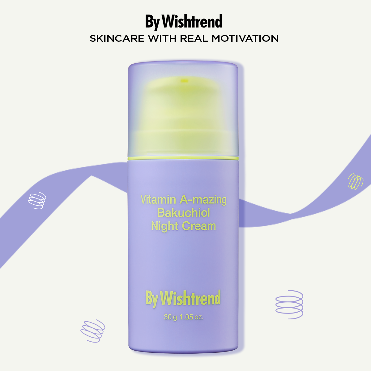 By Wishtrend Kem dưỡng da ban đêm Vitamin A-mazing Bakuchiol Night Cream 30g