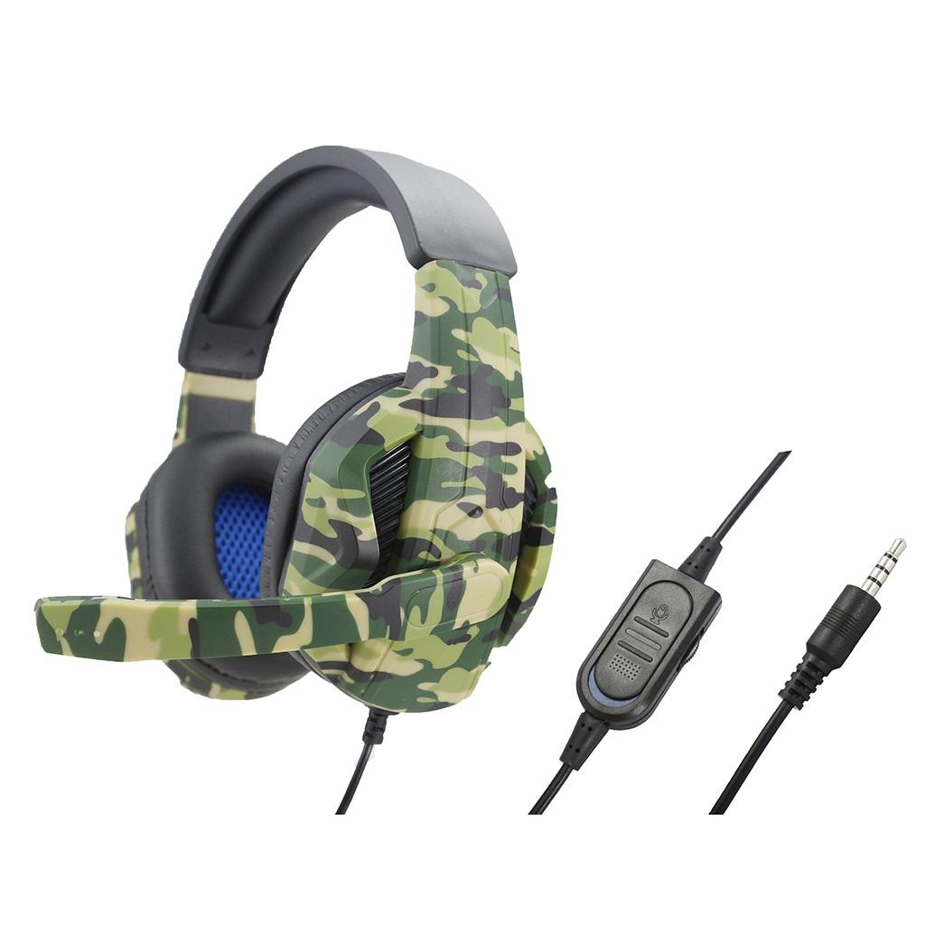 Camo Stereo 3.5mm Wired Gaming Headset With Mic For NS Xbox One 360