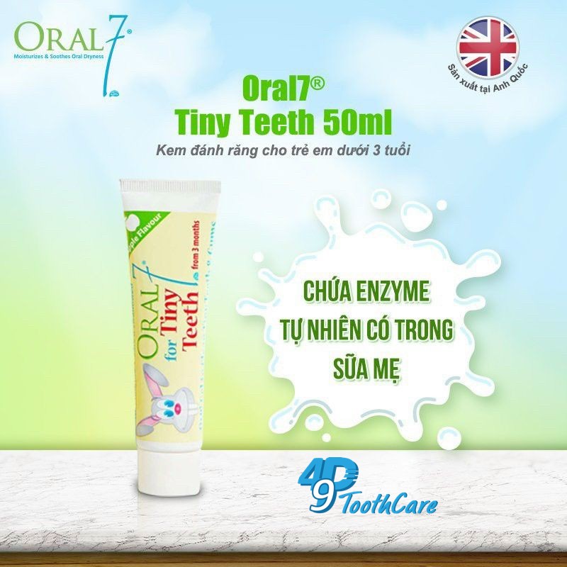 Kem Vệ Sinh Răng Nướu Cho Bé Dưới 3 Tuổi Oral7 Tiny