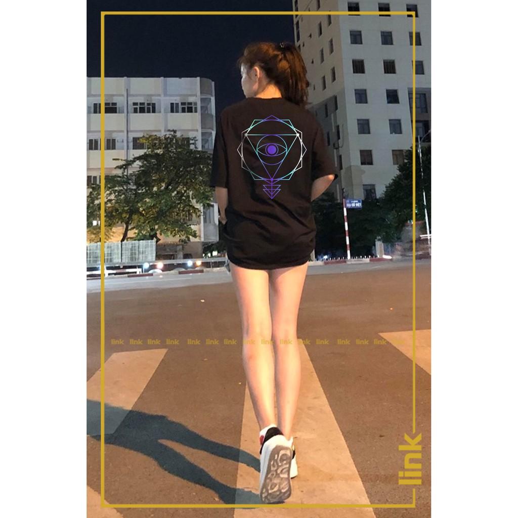 Áo thun unisex phản quang TAM GIÁC sang chảnh tay lỡ