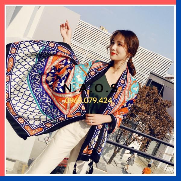 Khăn choàng Linen thổ cẩm, họa tiết boho nổi bật-Qùa tặng 20/10-quà tặng sinh nhật-quà tặng 8/3-quà tặng 20