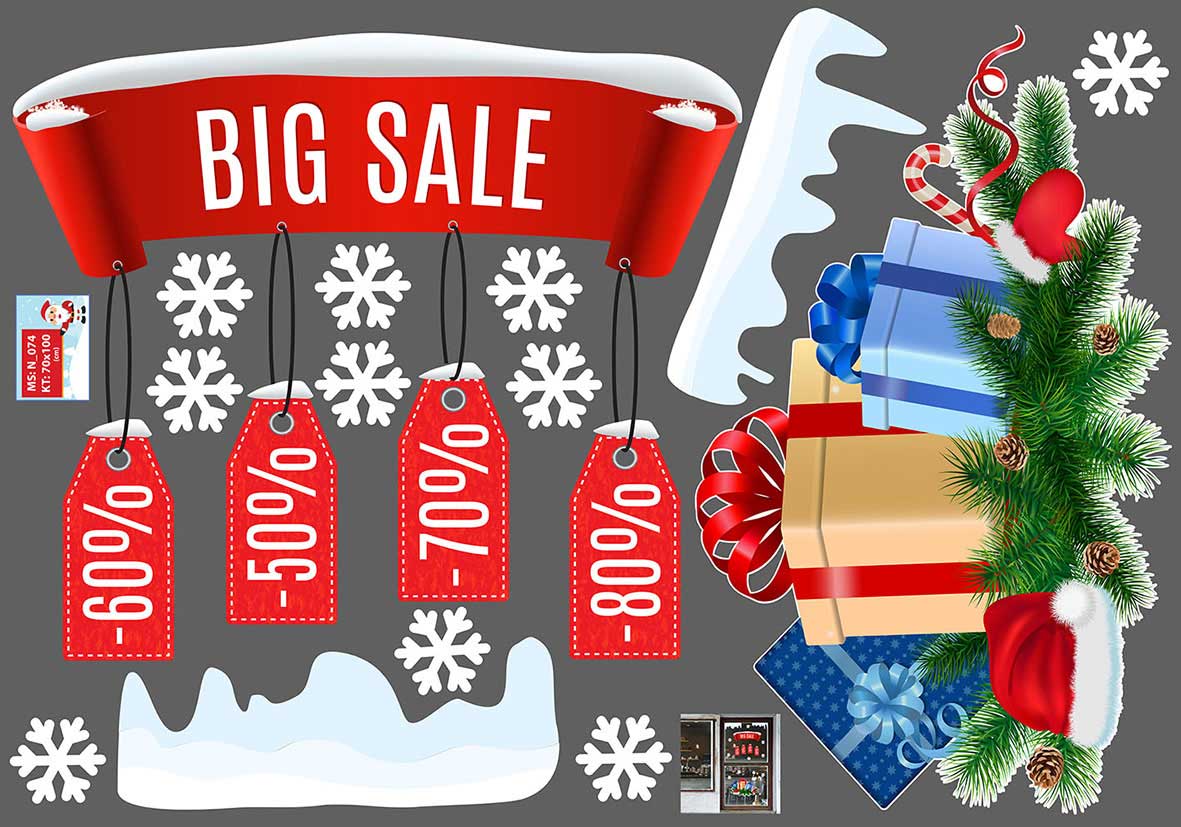 DECAL TRANG TRÍ NOEL 2021 COMBO SỐ 60