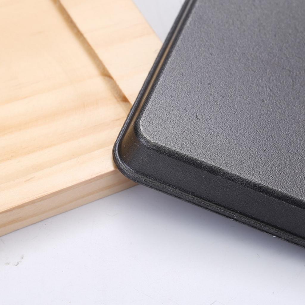 Cast Iron Pletter,Durable Iron Pizza Tray Pallet with Handle,Steak Grill Pan