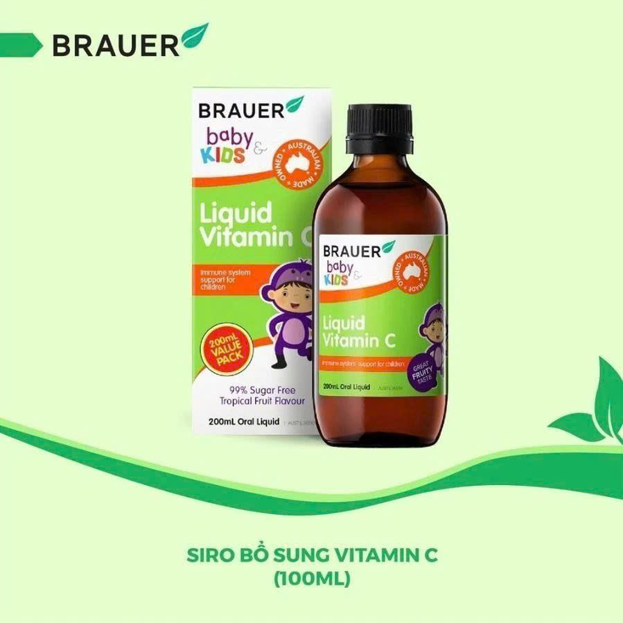 Siro Brauer Liquid Vitamin C cho trẻ từ 1 tuổi 100ml