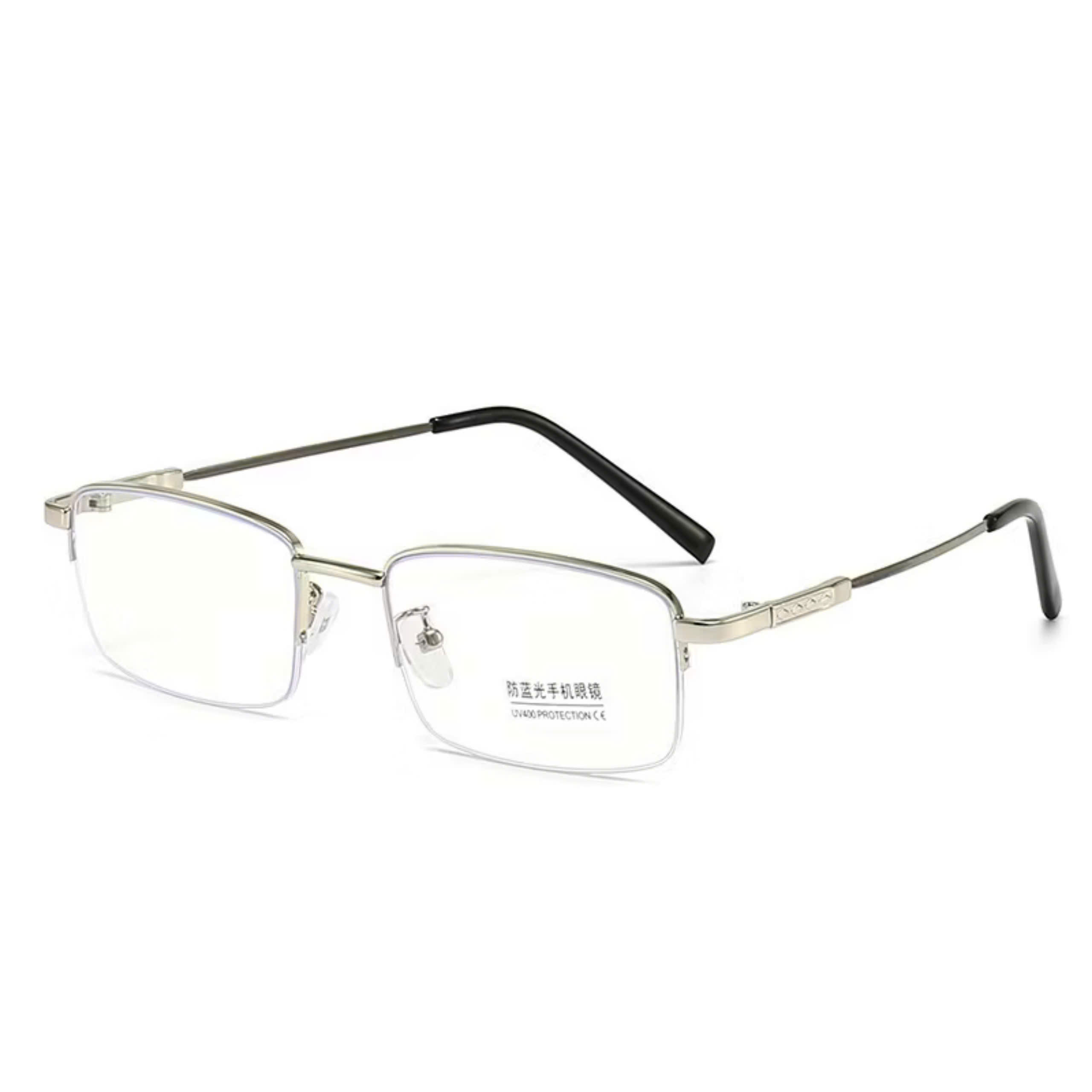 Kính đọc sách gọng dẻo titan phong cách nửa viền cước phom nhỏ A17