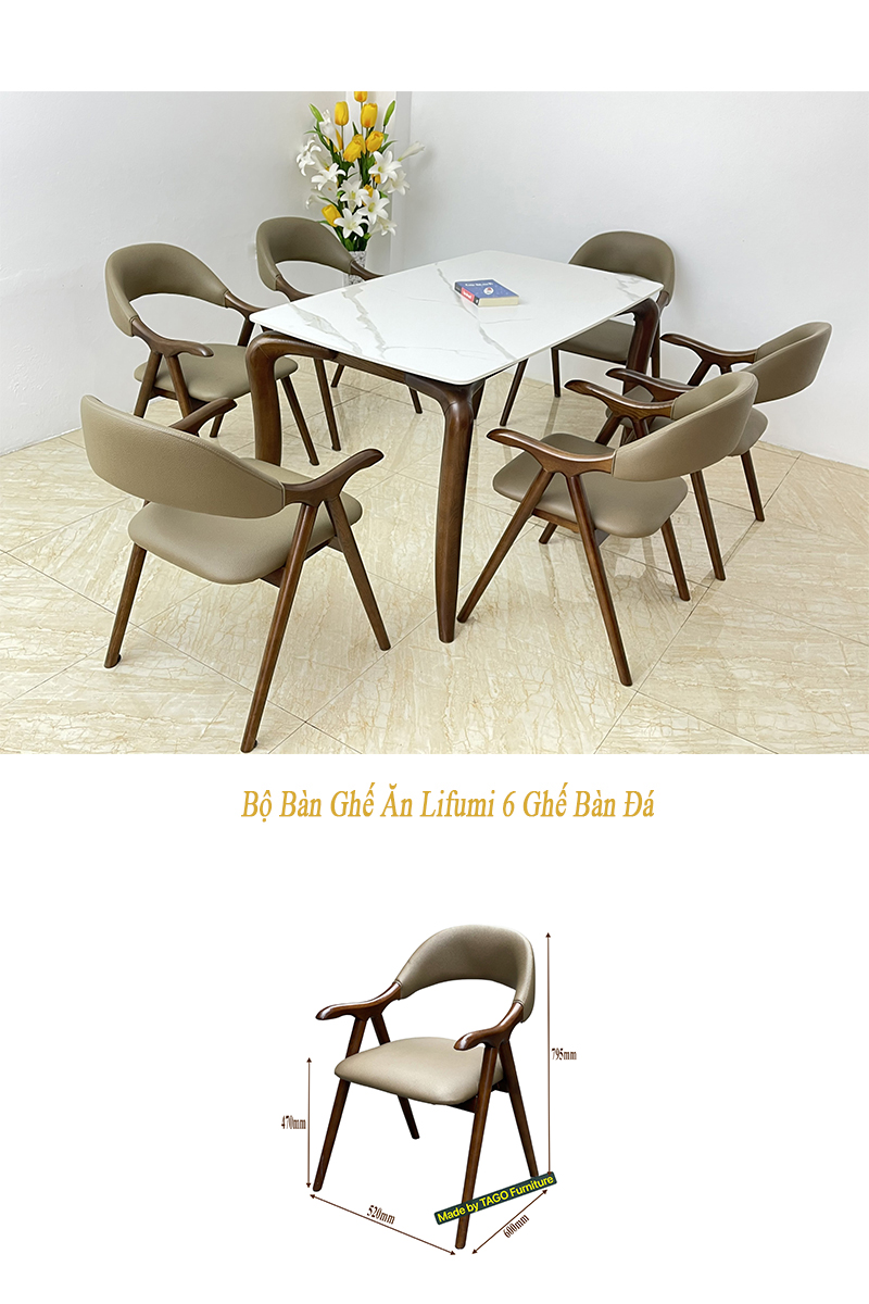 Bộ bàn LIFUMI 6 ghế