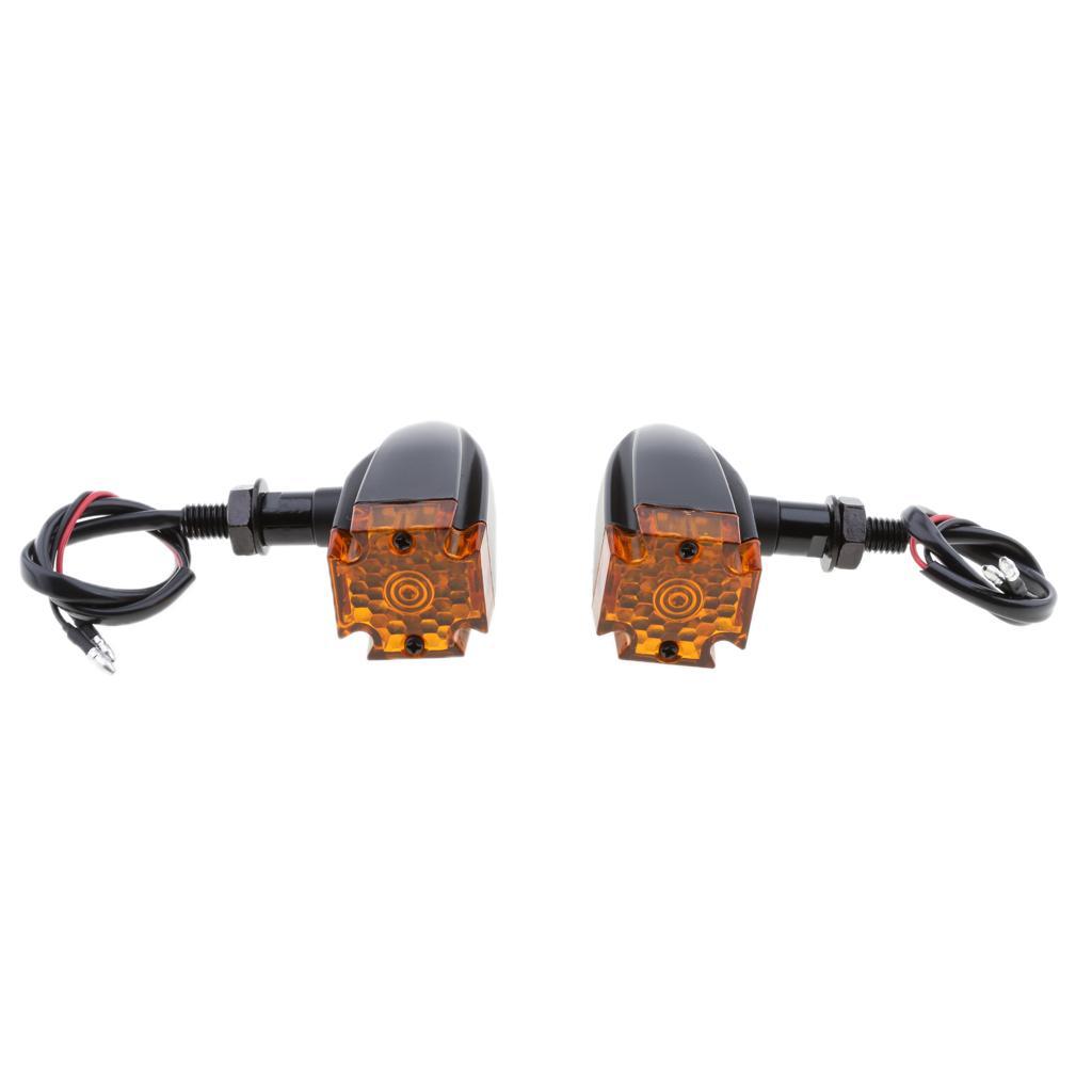 Pair Amber Light for Motorcycle Front Rear  Indicator Bulb